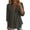 Gray, variant on Womens Casual Tops Short Sleeve 3/4 Length Sleeve Womens Tops Summer Pleated Collar Cotton Linen 3/4 Sleeve Casual Top Khaki S