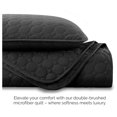 thumbnail image 4 of saney Oversized Quilt Bedding Set Lightweight, Soft Coverlet Bedspread 3-Piece with Two Matching Shams (108 in Wide x 98 in Long), Black, King/California King, 4 of 7