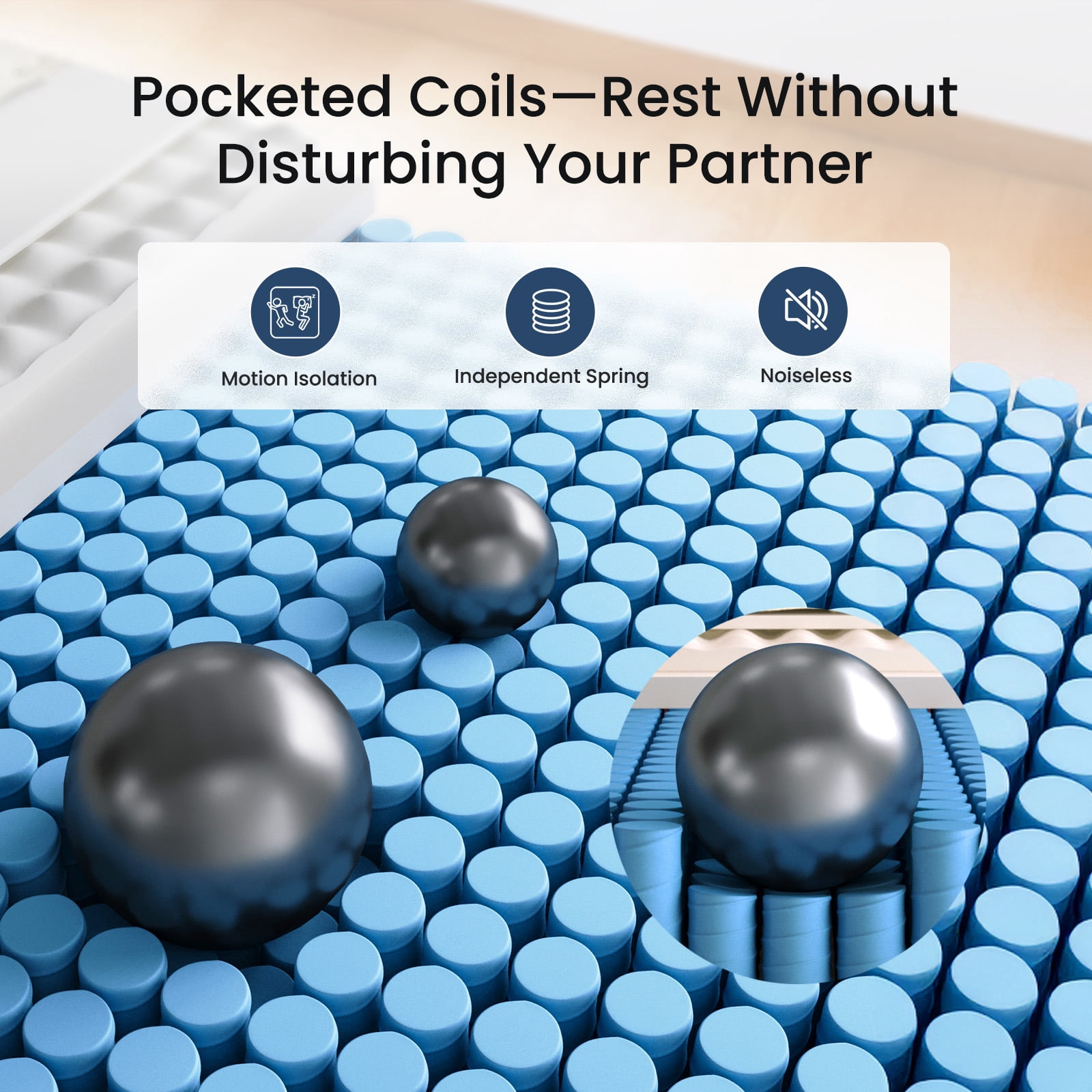 POSMOND Dual-Sided 14" Full Mattress Medium Firm & Firm Reversible Hybrid Mattress,Cooling Gel Memory Foam Mattress-in-a-Box,Pocket Coils,Pressure Relief