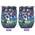 thumbnail image 2 of Happy New Year Havanese Family Cheer Winter Midnight Firework 12oz Stainless Steel Wine Tumbler Insulated Cup with Lid Havanese Dog Lover Gifts Idea - 02025, 2 of 5