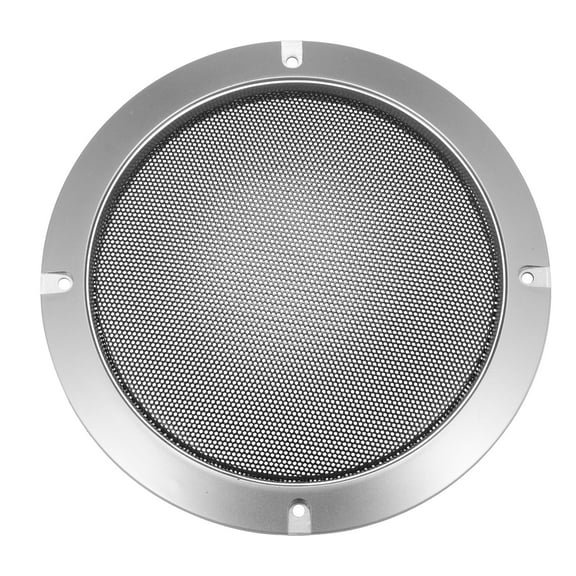 6.5" Speaker Grille Cover Mesh Trim Round Subwoofer Grille Silver Tone Car Auto Stereo Accessories
