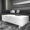 thumbnail image 6 of COSVALVE Modern Marble Coffee Tables 41"x20"x14" Living Room High Gloss Rectangular Furniture,White, 6 of 6