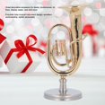 thumbnail image 4 of YSTINNG Miniature Tuba Model Brass Gold Plated Euphonium Mini Miniature Tuba Musical Instrument Model Gift With Base B311-3045, 4 of 7