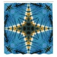 thumbnail image 3 of Ambesonne Blue Shower Curtain, Ikat Pattern, 69"Wx84"L, Blue Orange, 3 of 5
