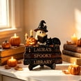 thumbnail image 4 of Wooden Reading Ghost Tabletop Figurine - Cute Librarian Statue for Bookshelf Decor - Halloween Ornament for Library Scene, Study Desk, or Shelf Display - Spooky Gothic Home Accent for Book Lovers, 4 of 7