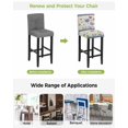 thumbnail image 3 of Blue Wildflowers Bar Stool Covers Set of 2, Farmhouse Country Spring Butterfly Floral Stretch Bar Chair Covers with Backs, Removable Pub Counter Height Chair Cover for Kitchen Dining Room Cafe, 3 of 7