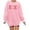 Pink, variant on KimSoong Women Oversized Love Sweatshirt Funny Letter Print Long Sleeve Crew Shirt Holiday Pullover Tops
