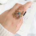 thumbnail image 2 of Copper Cartoon Spider Ring With Inlaid Zircon Stone Travel Souvenir Ring Index Finger Animal Jewelry Ring Ring, 2 of 4