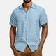 thumbnail image 1 of Blusa y camisa de manga corta con cuello vuelto Camisa casual para hombre Camisa de bolos vintage de manga corta Camisas de verano de playa cubana Camisa con botones Blusa para hombre Poliéster, 1 of 5