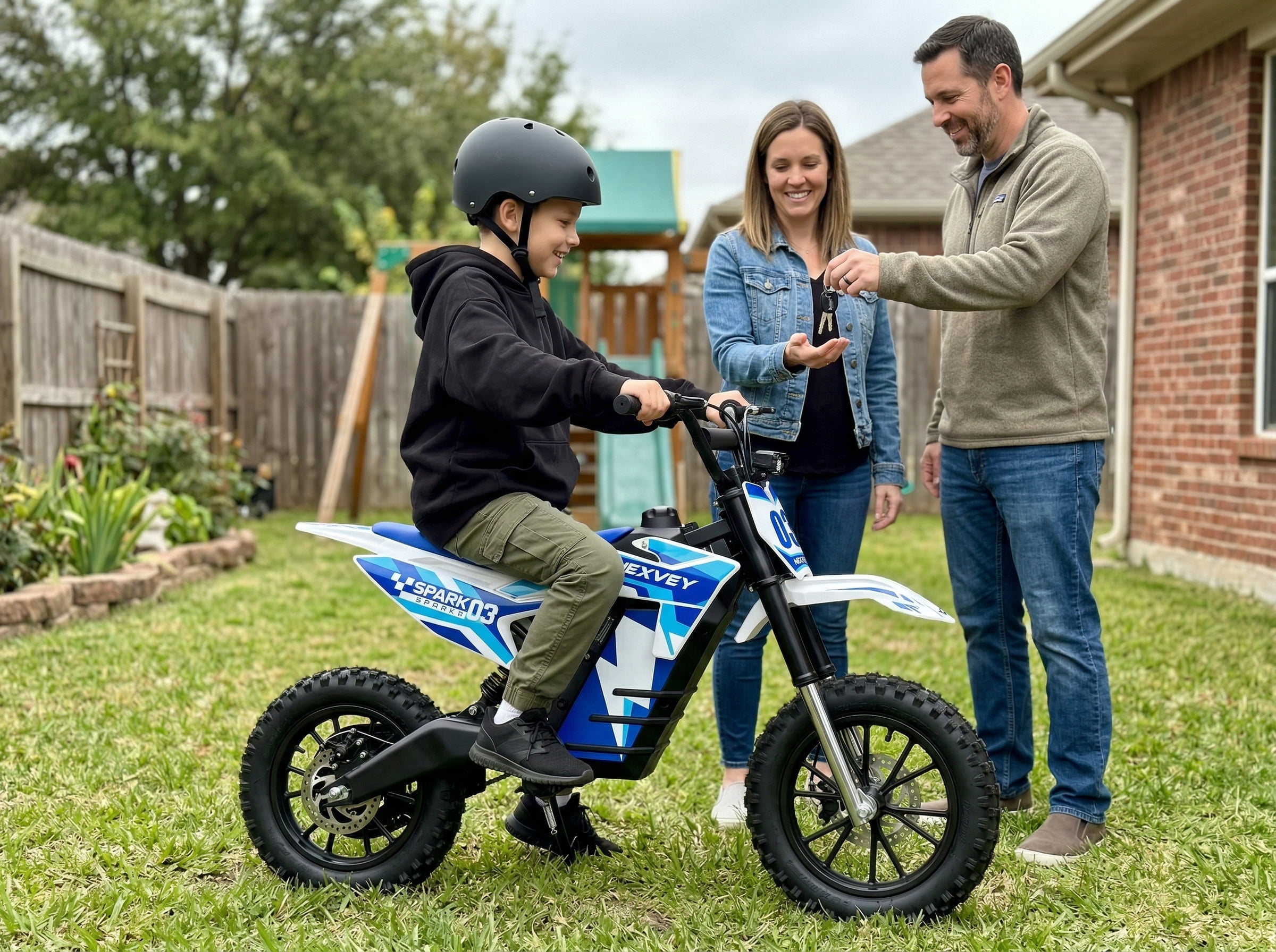 NEXVEY SPARK03 Electric Dirt Bike for Kids, 1000W Motor, 48V 13Ah