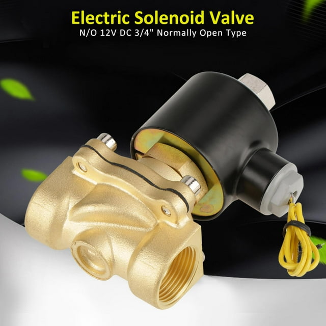 Válvula Solenoide Eléctrica De Latón Sellada G3/4 N/O, Solenoide De 12 Voltios, Aceite Para Aire Y Agua OTVIAP G3/4 Electric Solenoid Valve