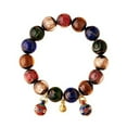 thumbnail image 5 of Temple Style Incense Ash Glaze Bead Bracelet with Pixiu Wealth Beast Charm Men Women Buddhist Jewelry for Good Luck, 5 of 5