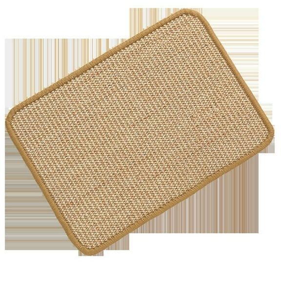 1 PC Natural Sisal Cat Scratcher Mat Horizontal Cat Floor Scratching Pad Rug Scratch Pad For Cat Grinding Claws & Protecting Furniture(11.8"×15.8",D)
