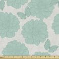 thumbnail image 1 of Dahlia Fabric by the Yard, Spring Blooms with Butterflies Inspirational Season Retro Feminine Motifs, Decorative Upholstery Fabric for Chairs & Home Accents, 5 Yards, Coconut Sea Green by Ambesonne, 1 of 4