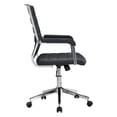 thumbnail image 2 of Black Channeled Faux Leather Rolling Office Chair, 2 of 10