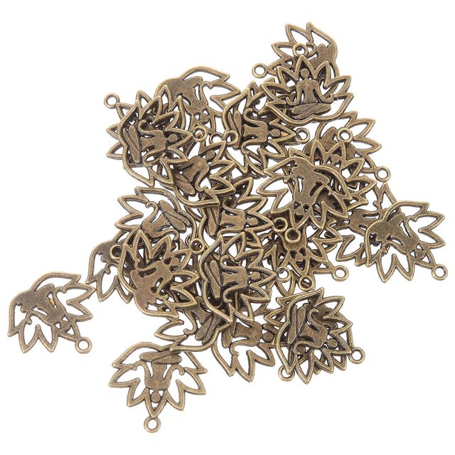 Golden Alloy Buddha Statue Necklace with Lotus Design for Decoration 100pcs Small Size