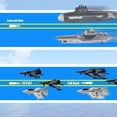 thumbnail image 4 of Portaaviones de juguete WaSaika con aviones de combate y submarinos, 4 of 7