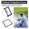 thumbnail image 3 of Fishing Lure Wraps 10 Packs - Durable Clear PVC Lure Covers Keeps Fishing Safe Easily See Lures Fishing Hook Covers Bait Storage, Orange, M, 3 of 8