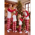 thumbnail image 6 of AIGUR Christmas Pajamas for Family Christmas Family Matching Pajamas Sets Reindeer Print Shirt  Plaid Pants, 6 of 10