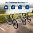 thumbnail image 2 of Heavy Duty Freestanding Bike Rack – 9-Bike Single-Sided Steel Floor Organizer, Grid Design, Indoor/Outdoor Storage, Easy Assembly, Ground Fixing Kit – Gray | 9-car single-sided, 2 of 7