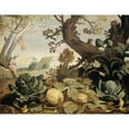 thumbnail image 2 of Abraham Bloemaert 14x12 Black Ornate Wood Framed Double Matted Museum Art Print Titled: Landscape with Fruits and Vegetables in the Foreground (1600 - 1651), 2 of 5