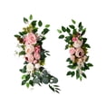 thumbnail image 2 of 2 guirnaldas de arco de boda con flores artificiales, adorno colgante para decoración del hogar, telón de fondo floral para decoración de puerta de Rosa Blanco, 2 of 8