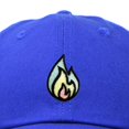 thumbnail image 2 of Dalix Fire Embroidered Lit Flame Dad Hat Cotton Baseball Cap Adjustable Mens in Royal Blue, 2 of 5
