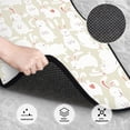 thumbnail image 3 of Fuzoiu White Rabbit Print Carpet Floor Mats for Car,Car Foot Mat Set,Universal Fit 4 Piece Mat Pad Set,Fits Most Cars Trucks Vans Sedans SUV Auto Carpet Mat Se, 3 of 7