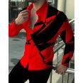 thumbnail image 1 of Cárdigan de lujo de moda de fiesta para hombre , camisa tipo polo con botones para hombre de talla grande, camiseta informal con estampado de manga larga, talla grande S-6XL, 1 of 6