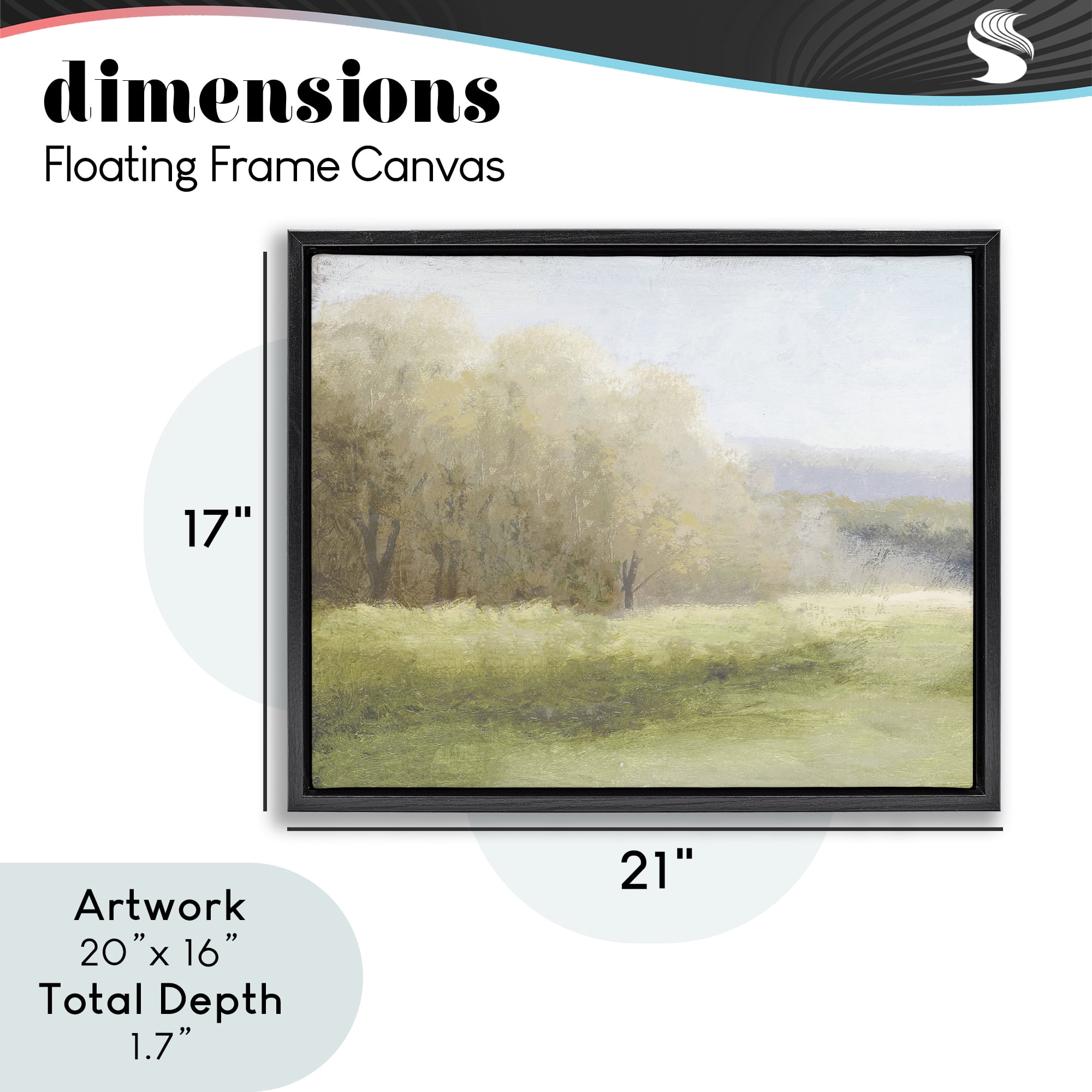 Stupell Industries Within a Familiar Place Landscape Black Framed Floater Canvas Wall Art, design by Michael Marcon