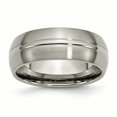 thumbnail image 1 of Titanium Grooved 8mm Brushed and Polished Band Size 12.5, 1 of 3