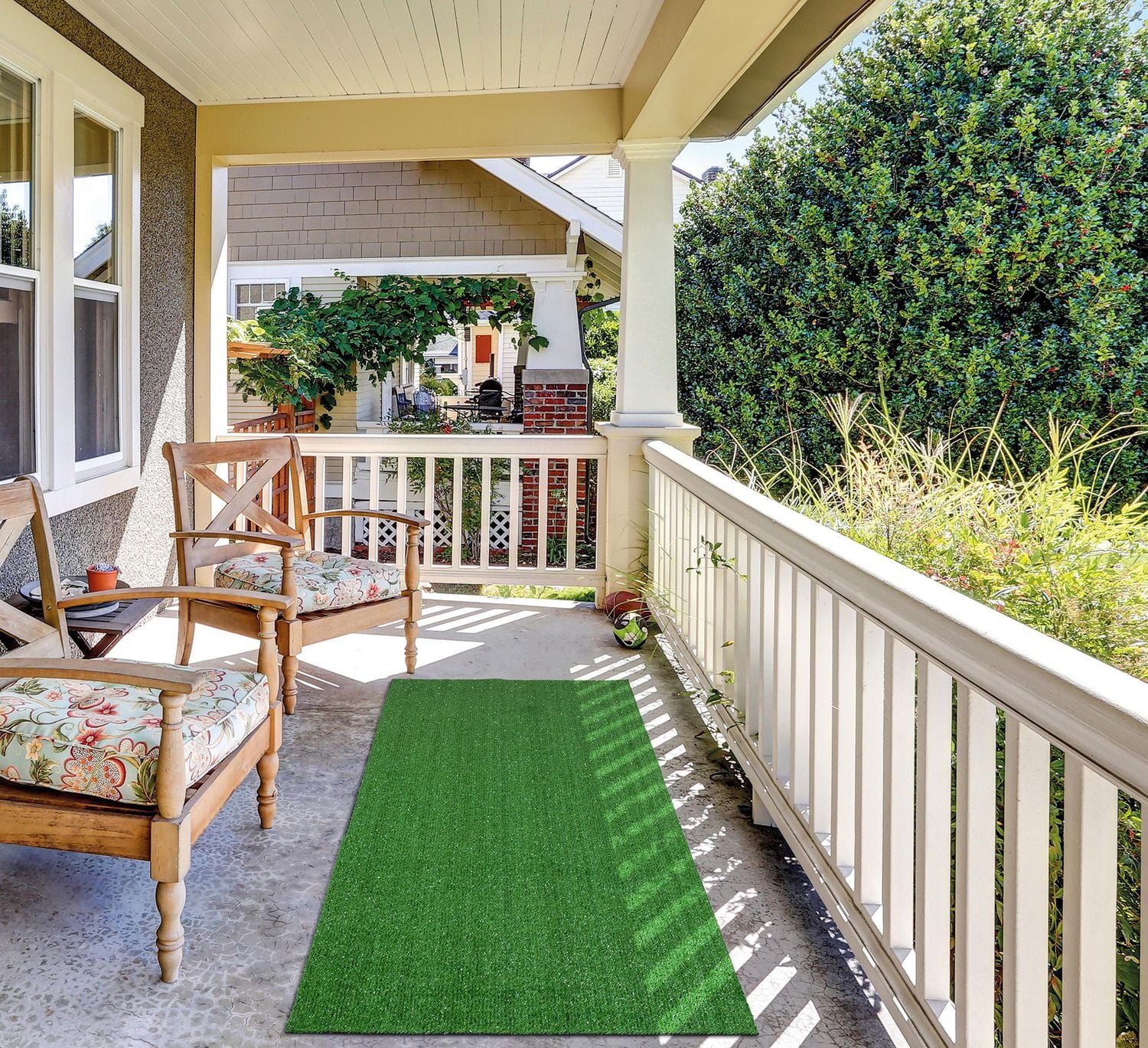 Tapis de zone en gazon artificiel de la collection Evergreen Grass