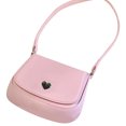 thumbnail image 1 of Diseño liviano y elegante para mujeres, bolso de hombro de cuero PU rosa elegante de tamaño único, 1 of 8