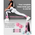 thumbnail image 6 of Thrust Belt for Weights and Ankle Resistance Bands With Cuffs for Working Out, Thrust Belt for Dumbbells Heavy, Kettlebells, Plates,, and Booty Builder, Glute Bridge Band, 6 of 6