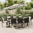thumbnail image 1 of vidaXL 9 Piece Garden Dining Set with Cushions Black Poly Rattan, 1 of 5
