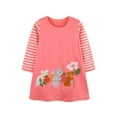 thumbnail image 3 of Bellafa 2-7T Little Girls Long Sleeve Dress Toddler Kids Christmas Easter Cotton Casual Appliques Shirt Jersey Dresses, 3 of 9