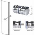 thumbnail image 4 of Jinsinto Ensemble de 2 Poignées de Porte de Douche Poignée de Porte de Douche 30mm Chrome Poli Poignées de Remplacement en Acier Inoxydable Durable Poignée de Porte en Verre Ronde, 4 of 5