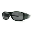 thumbnail image 3 of Polarized 60mm Classic Fit Over Wrap Rectangular Sunglasses Green Black, 3 of 4