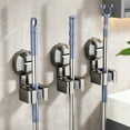 Broom Holder, WallMounted Broom Hanger with Suction Cup, Mop and Broom