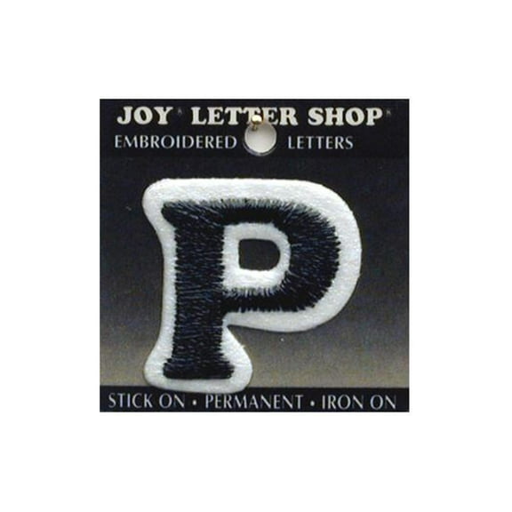 Joy Applique Letter Iron On Cooper 1.5" Black P