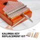 thumbnail image 4 of 1 juego de repuestos para kalimba de 17 teclas, kit de accesorios para piano de pulgar, piezas para kalimba, 4 of 7