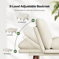 thumbnail image 2 of CHITOOMA 75" Futon Sofa Bed with Adjustable Backrest and Armrests, Convertible Sleeper Couch for Living Room, Bedroom, Apartment or Office, White, 2 of 10