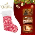 thumbnail image 4 of Coolnut 17.7 Inch Christmas Stockings, 2 PCS Christmas Pattern Presonalized Large Stocking Sock for Family Holiday Xmas Party Decorations, 4 of 7