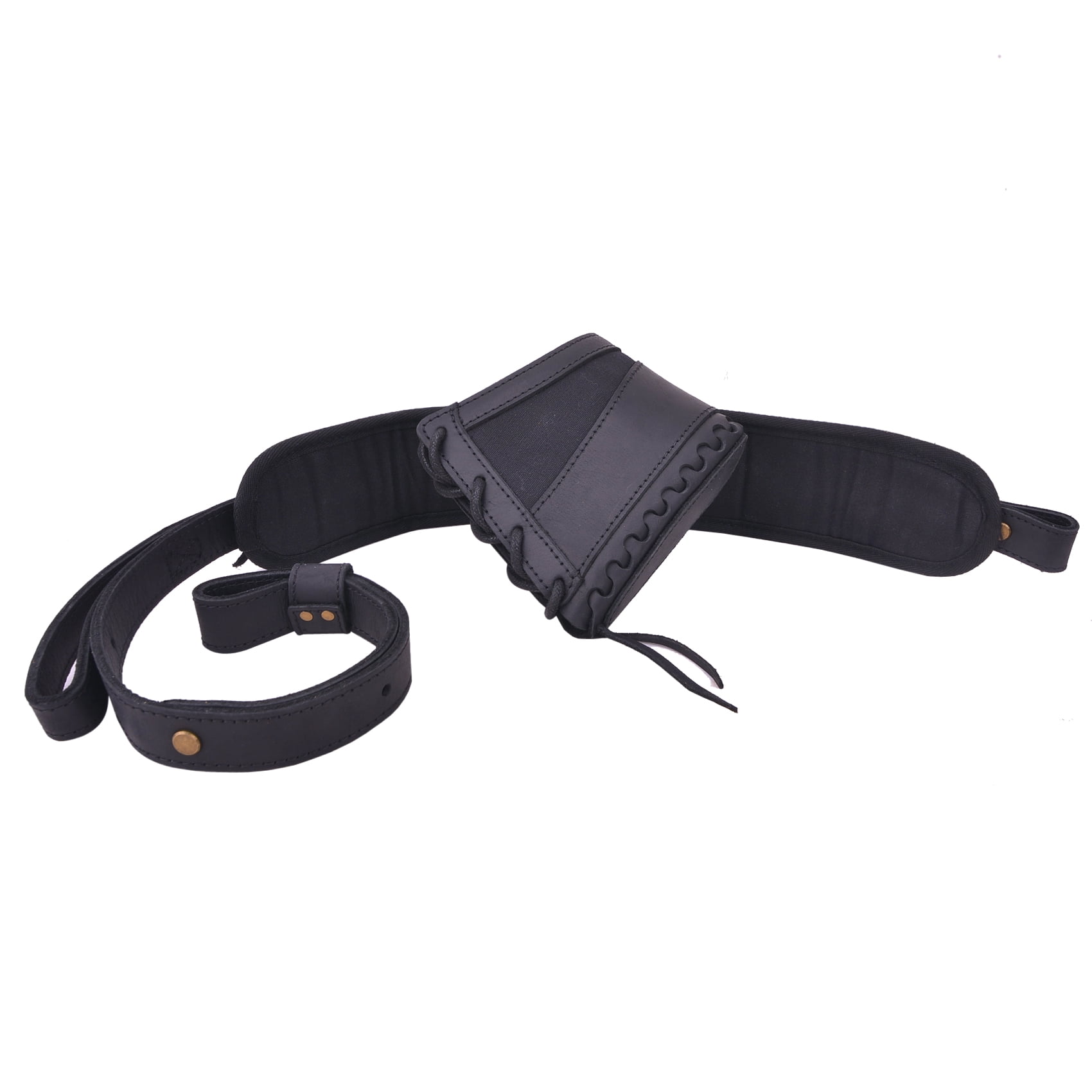 Wayne's Dog 1 Suit Leather Canvas Rifle Buttstock Recoil Pad with Leather Gun Sling Strap for .357 .30/30 .38 .35