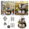 thumbnail image 2 of SXcggal 1 Set Of Farmhouse Tiered Tray Decor Family Tiered Decor With Wooden Beads Signs Rustic Farmhouse Tray Sets For Kitchen Home Table Mini Decor Holiday Party Supplies, 2 of 9