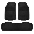 thumbnail image 2 of FH Group Universal Fit  Flat Cloth Car Seat Covers, Full Set w/ Trimmable Rubber Floor Mats, 2 of 8