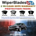 thumbnail image 2 of 2015 Infiniti Q70L Beam Wiper Blades Wipers w/2yr Warranty (Set of 2), 2 of 5