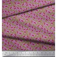 thumbnail image 3 of Soimoi Coton Jersey Tissu Feuilles et Rouges Baies Fruits Tissu Imprimé par la Cour 58 Pouces de Large, 3 of 4