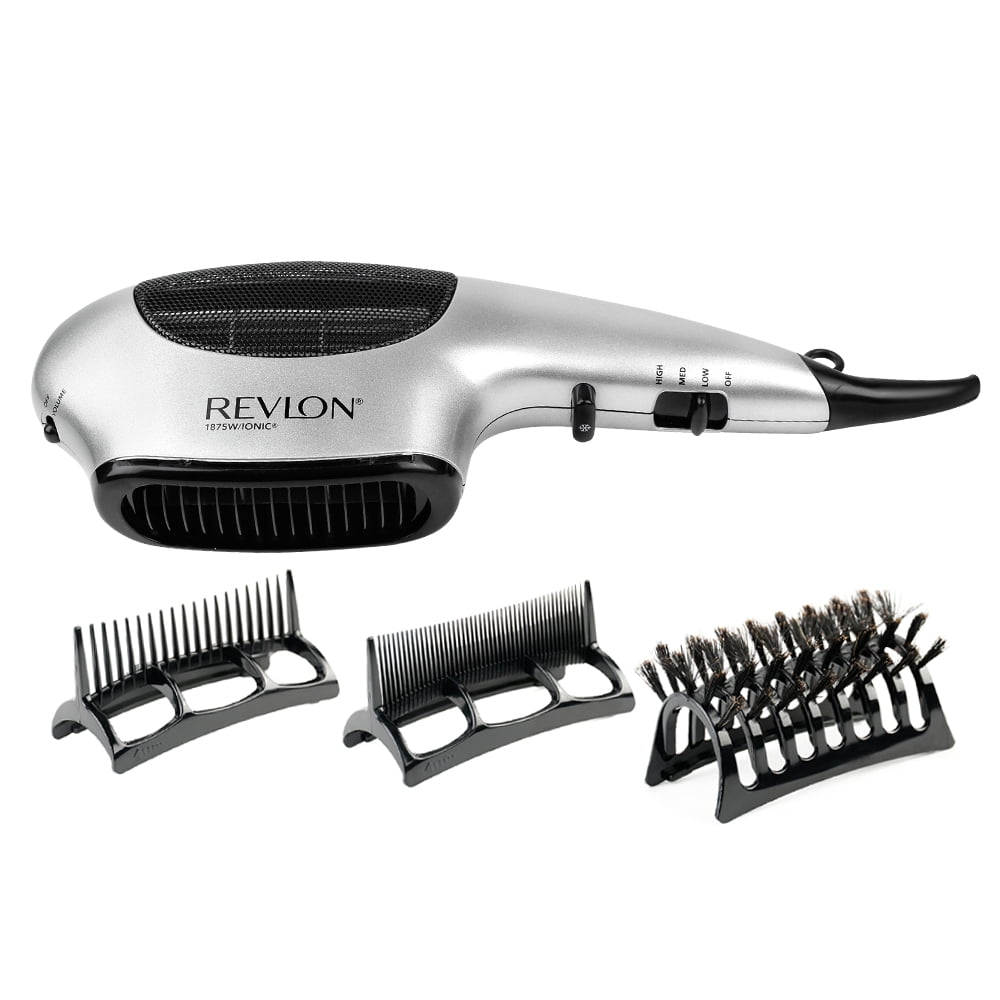 Revlon Perfect Heat 3in1 Multi Styling Hair Dryer, Silver with 3 Attachments