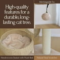 thumbnail image 5 of PetPals 3-Level Cat Tree with Two Handwoven Paper Rope Basket Beds, Sisal Scratching Post, Brown, 5 of 8